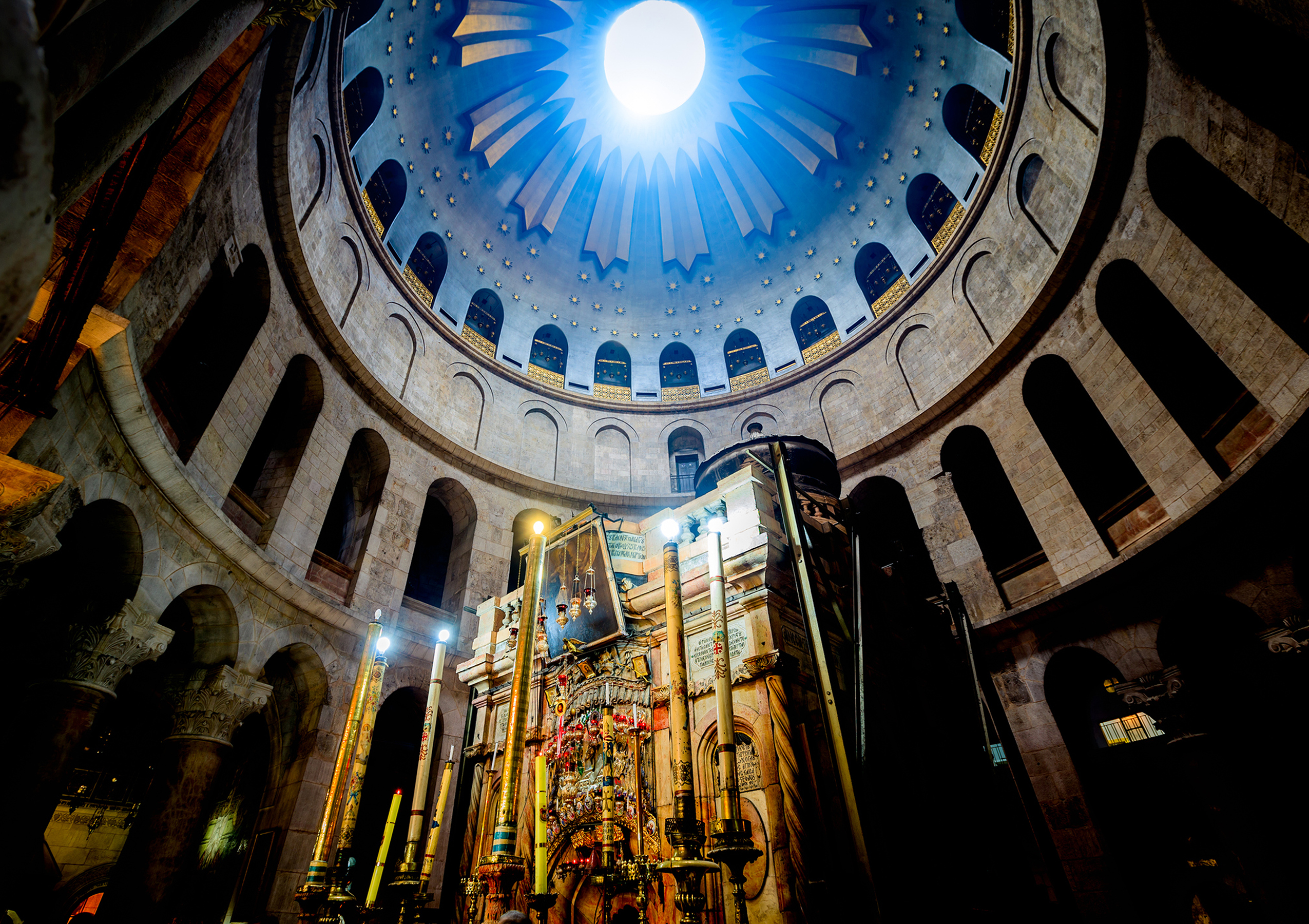 The tomb of Jesus Christ in the Church of the Holy Sepulcher in Jerusalem.