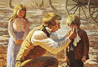 Image of Joseph Smith comforting a crying child.