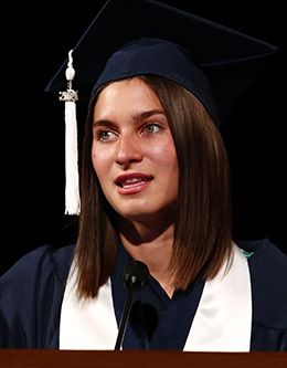 Phoebe Cook, student representative of the August 2014 graduating class