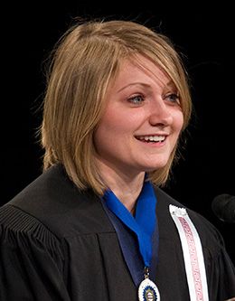Shannon Stimpson, student representative of the August 2010 graduating class