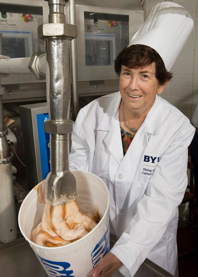 Sharon Samuelson at the BYU Creamery. Photo by Mark A. Philbrick.